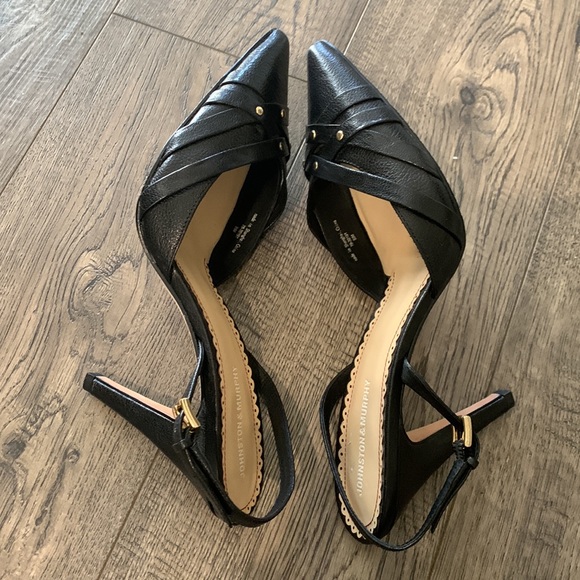 Johnston & Murphy Black Leather Slingback Heel Sz 9.5 - Picture 9 of 10